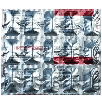 sompraz d 20mg capsule 15's